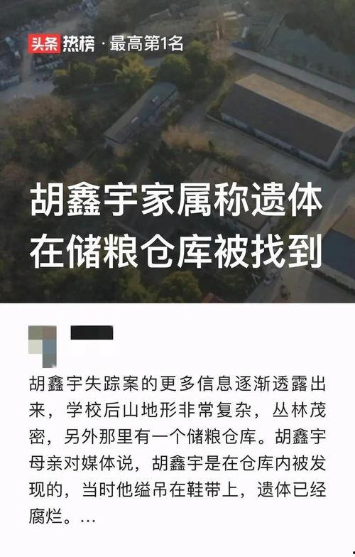 胡鑫宇最新消息爆料,揭秘背后惊人真相